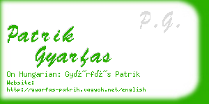 patrik gyarfas business card